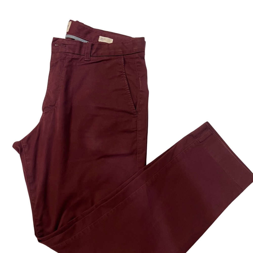 Burgundy Gap Chinos Slim Fit